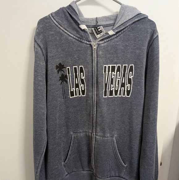 NWT,  Blue Las Vegas Hoodie, XL But Fits Large, FREE SHIPPING - Picture 1 of 6